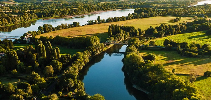 photo d'une campagne entrée par la loire