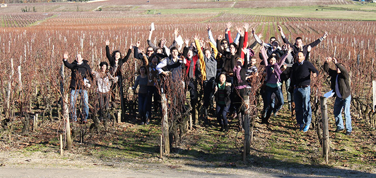 sortie étudiante dans les vignes