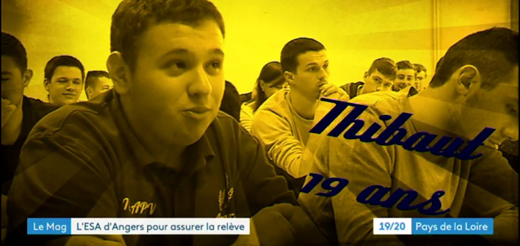 Thibaud étudiant de l'esa sur france 3