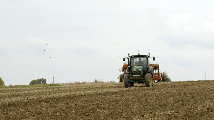 tracteur dans un champ